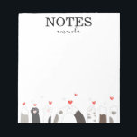 Moderne Cute Cat Kitten Calligraphy Script Notitieblok<br><div class="desc">Moderne Cute Cat Kitten Calligraphy Script Notepad</div>