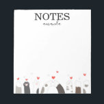 Moderne Cute Cat Kitten Calligraphy Script Notitieblok<br><div class="desc">Moderne Cute Cat Kitten Calligraphy Script Notepad</div>