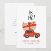 Moderne Cute Chic-kerstcadeau Feestdagenkaart (Voorkant / Achterkant)