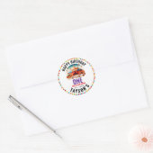 Moderne Cute Circus Carnaval 1e Verjaardag Ronde Sticker (Envelop)