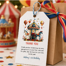 Moderne Cute Circus Carnaval Festival 1e Verjaarda Cadeaulabel