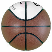 Moderne Cute Custom Sneeuwman gezicht Winterfeest Basketbal (Rechts)