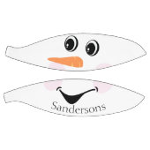 Moderne Cute Custom Sneeuwman gezicht Winterfeest Basketbal (Panelen)