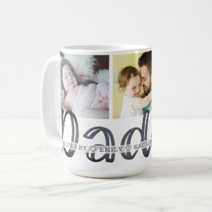 Moderne Cute DADDY 3 Foto gepersonaliseerd Koffiemok