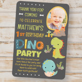 Moderne Cute Dinosaur Dino Kinderverjaardagsfeestj Bedankkaart