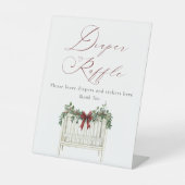 Moderne Cute Elegante Kerstman Baby Baby Shower Reclamebord Met Voetstuk (Voorkant)