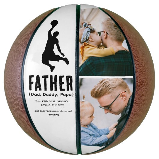 Moderne Cute FATHER Definition 2 Foto Basketbal (Verticaal)