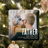Moderne Cute FATHER Definition 2 Fotokerstmis Keramisch Ornament