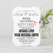 moderne cute fox bruiloft kaart (Staand voorkant)