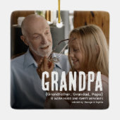 Moderne Cute GRANDPA Definition 2 Fotokerstmis Keramisch Ornament (Achterkant)