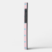 Moderne Cute Harten op Koraalroze Case-Mate iPhone Case (Achterkant / Links)