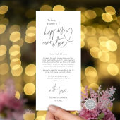 Moderne cute, Huwelijksplek Instelling Bedankkaart Programmakaart