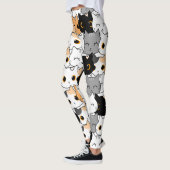 Moderne Cute Kawaii Katten Patroon Leggings (Links)