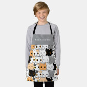 Moderne Cute Kawaii Katten Patroon Schort (Gedragen)