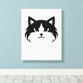 Moderne Cute Kitty Muur Kunst Decoratie (Insitu (Houten vloer))