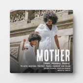 Moderne Cute MOTHER Definition & Photo Fotoplaat (Voorkant)