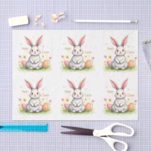 Moderne Cute Pasen Konijn En Eieren Collectie Tissuepapier
