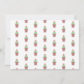 Moderne Cute Potted Cactus Housewarming Party Kaart (Achterkant)