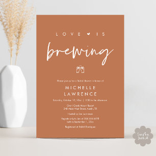 Moderne Cute Romantische Bierfeest Bruidsbruiloft Kaart