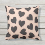Moderne Cute Roos Gold Black Hearts Pattern Blush Buitenkussen<br><div class="desc">Dit moderne en leuke romantische ontwerp is een geweldige keuze voor je dagelijkse stijl of voor je Valentijnsdag. Het is een prachtig en elegant ontwerp dat bestaat uit nepbedrukte zwarte rozen gouden hoeken boven op een eenvoudige zwarte achtergrond. ***BELANGRIJKE NOTA VAN HET ONTWERP: Voor om het even welk verzoek van...</div>