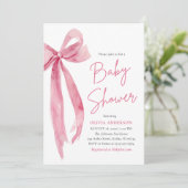 Moderne Cute Roze Boog Baby Shower Kaart (Staand voorkant)
