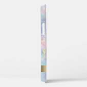 Moderne Cute Roze Flamingo Holografische Opal Case-Mate iPhone Case (Achterkant / Rechts)