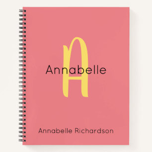 Moderne Cute Script Trendy Pink Chic Calligraphy Notitieboek