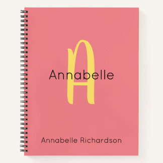 Moderne Cute Script Trendy Pink Chic Calligraphy Notitieboek