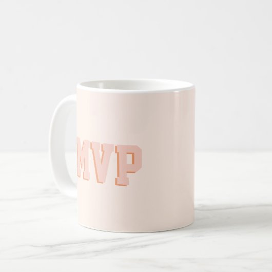 Moderne Cute Shadow Print Monogram Initialen Aange Koffiemok (Voorkant links)