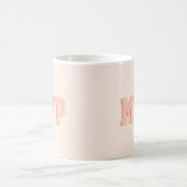 Moderne Cute Shadow Print Monogram Initialen Aange Koffiemok (Center)