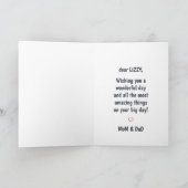 Moderne Cute Simple Custom Photo Birthday Greep Kaart (Binnen)