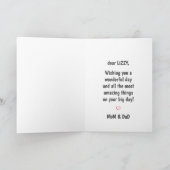 Moderne Cute Simple Custom Photo Birthday Greep Kaart (Binnen)