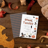 Moderne Cute Spooktacular Halloween Birthday Kaart