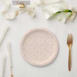 Moderne Cute Sterrenpatroon Meisjes Verjaardagsfee Papieren Bordje