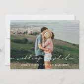 Moderne cute trouwupdate foto aankondiging (Voorkant)