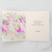 Moderne Cute Watercolor Boho Bloemen Kaart (Binnen)