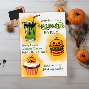 Moderne Cute Zakelijke Halloween Feest Kaart
