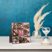 Moderne CuteCustom Familie Fotocollage | Monogram Fotoplaat (Insitu)