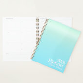 Moderne Cyan Blauwe Ombre Planner (Display)