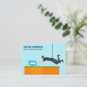 Moderne cyberbeveiligingsanalist visitekaartje (Staand voorkant)