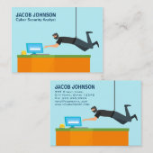 Moderne cyberbeveiligingsanalist visitekaartje (Voorkant / Achterkant)