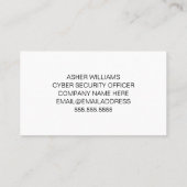 Moderne cyberbeveiligingscomputertechnologie visitekaartje (Achterkant)