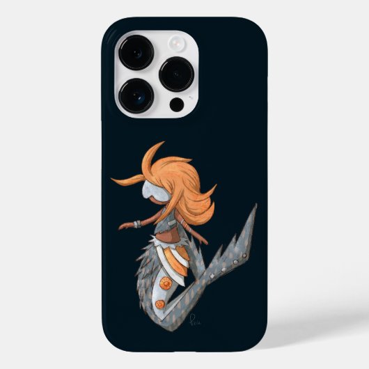 Moderne Cyberpunk Zeemeermin Geïllustreerd Case-Mate iPhone Case (Achterkant)