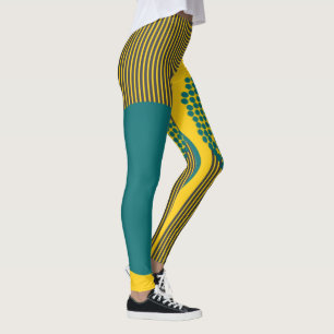 Moderne cyclus en lijnen halverwege de eeuw leggings