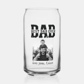 Moderne Dad Foto | Gepersonaliseerde Vaderdag Cade Blikvorm Glas (Voorkant)