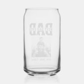 Moderne Dad Foto | Gepersonaliseerde Vaderdag Cade Blikvorm Glas (Achterkant)