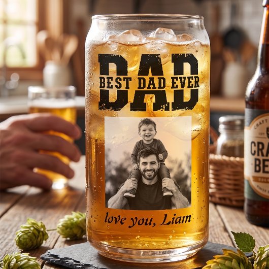 Moderne Dad Foto | Gepersonaliseerde Vaderdag Cade Blikvorm Glas