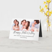 Moderne Dada 3 Foto Collage Vaderdag Kaart (Gele Bloem)