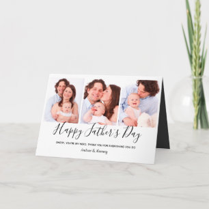 Moderne Dada 3 Foto Collage Vaderdag Kaart