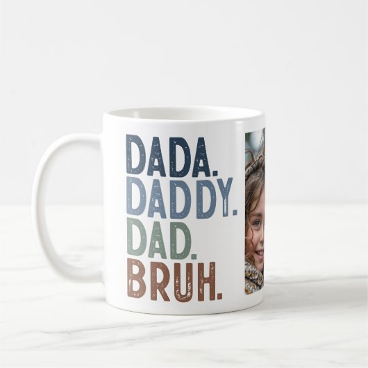 Moderne DADA DADDY BRUH FOTO VADERDAG Koffiemok (Links)